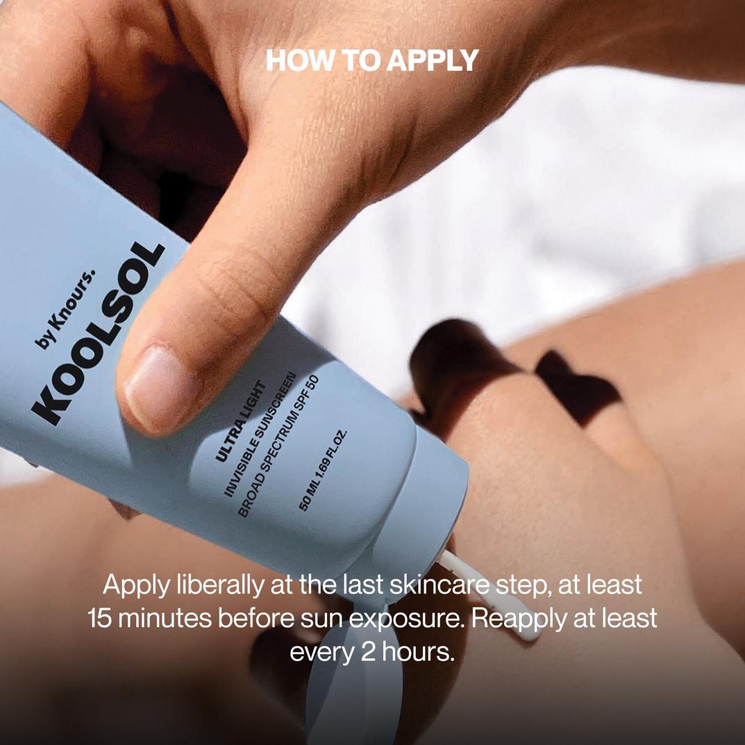 Knours. Koolsol Ultra Light Invisible Sunscreen Broad Spectrum SPF50