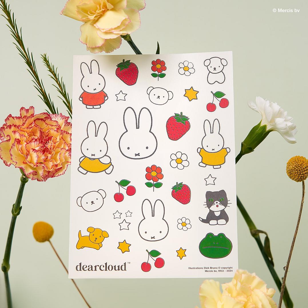 dearcloud Miffy & Friends Face & Body Temporary Tattoos
