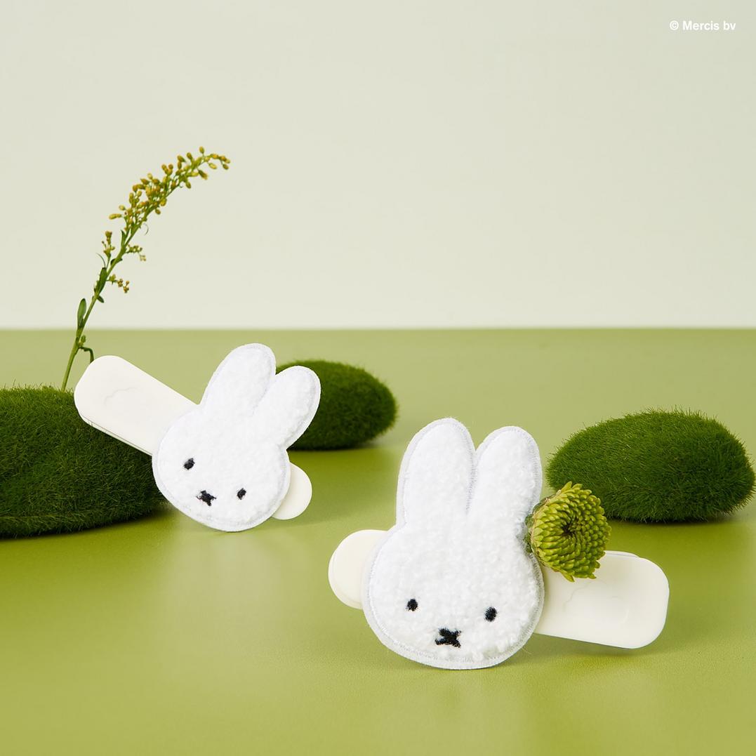 dearcloud Miffy Curiously Cute No Crease Styling Plush Hair Clips
