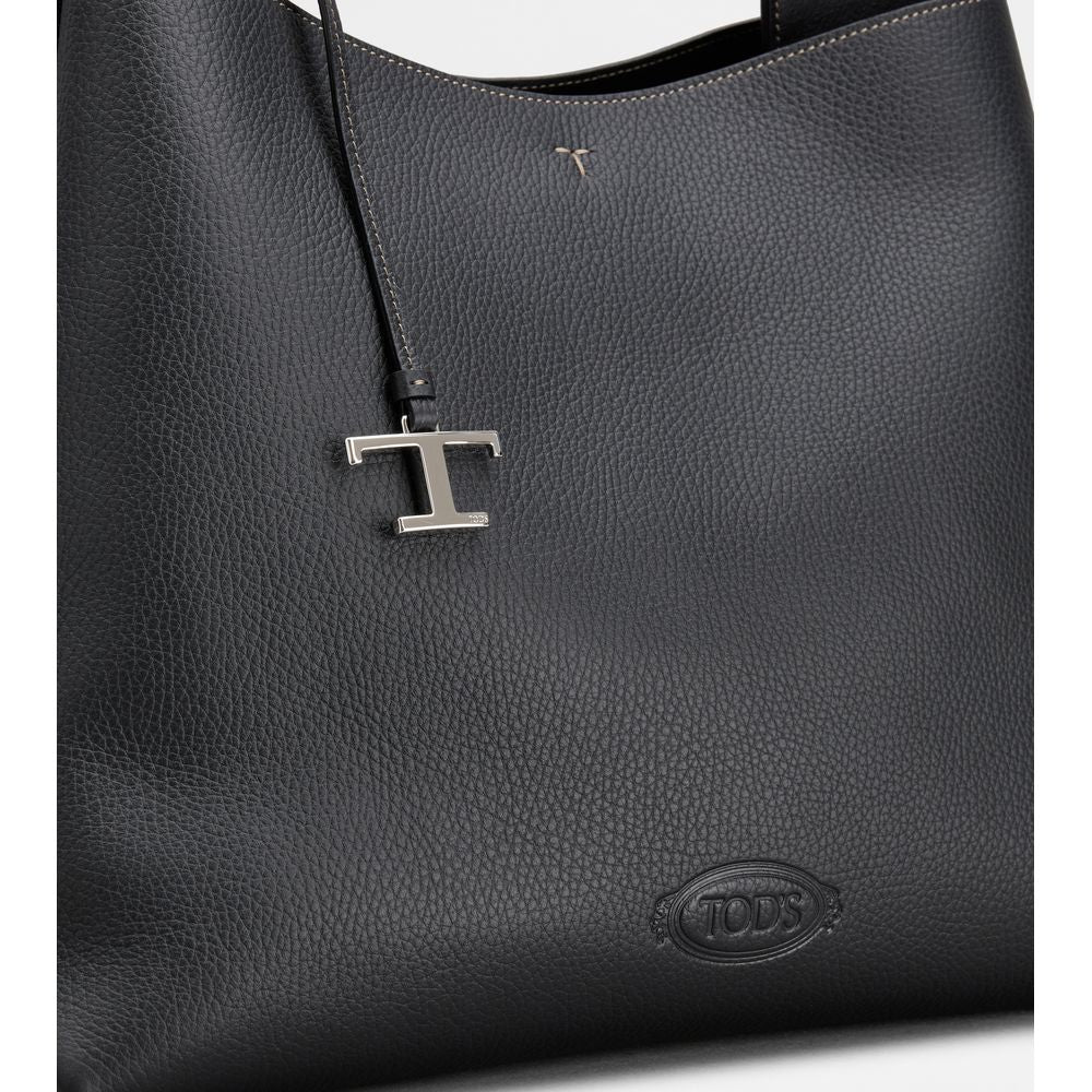 Tods Bag In Leather Medium Black