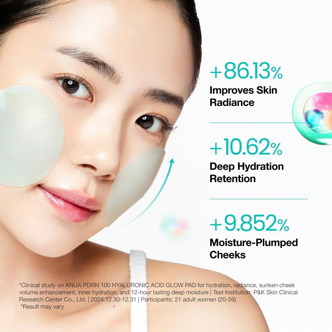 ANUA PDRN 100 Hyaluronic Acid Glow Pad