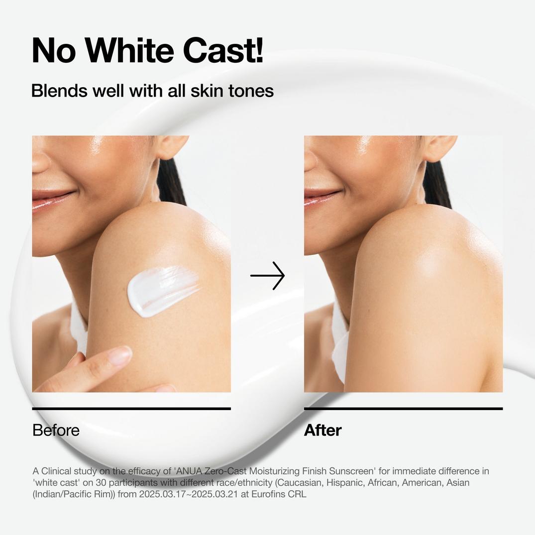 ANUA Zero-Cast Moisturizing Finish Sunscreen
