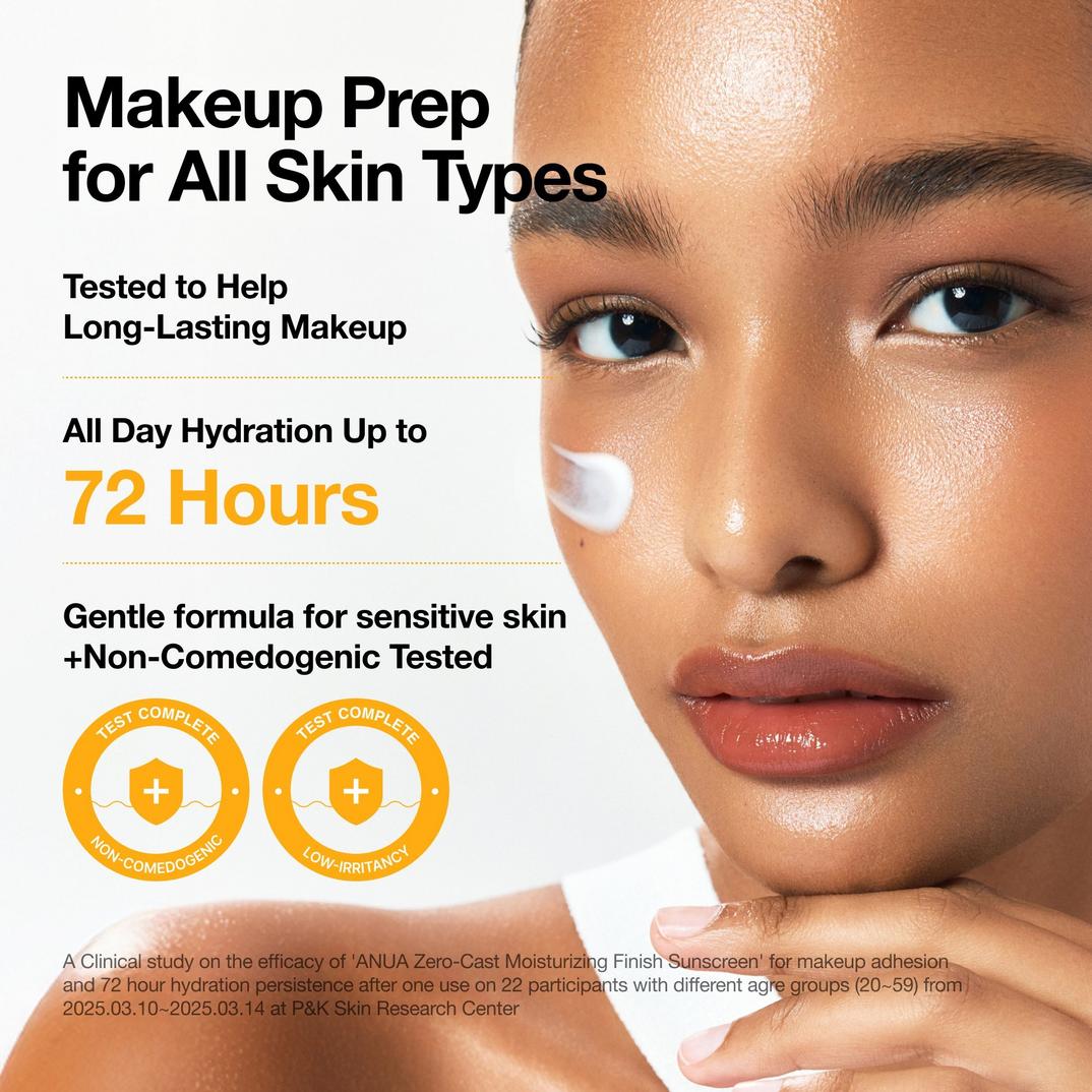 ANUA Zero-Cast Moisturizing Finish Sunscreen