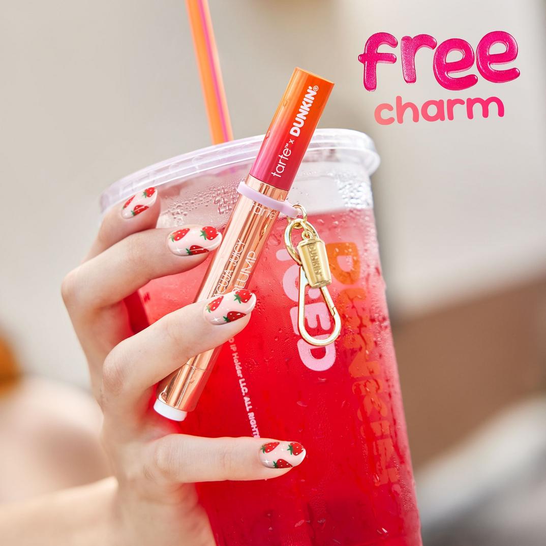 Tarte tarte x Dunkin' Maracuja Juicy Shimmer Glass Lip Plump + Free Charm