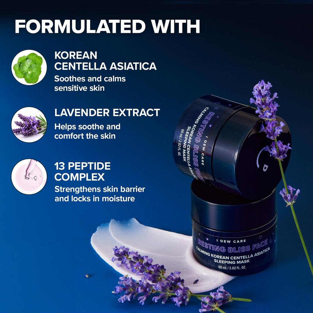 I Dew Care Resting Bliss Face Calming Korean Centella Asiatica Sleeping Mask