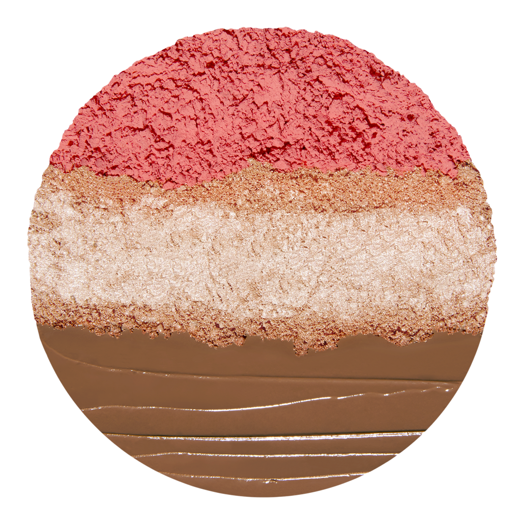 Kaja Play Bento Cream Bronzer, Powder Blush & Highlighter Trio