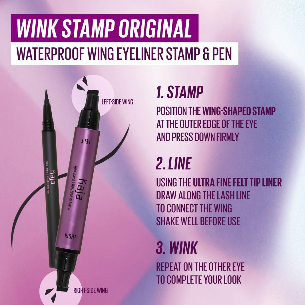 Kaja Wink Stamp Waterproof Winged Eyeliner - Stamp & Liquid Pen