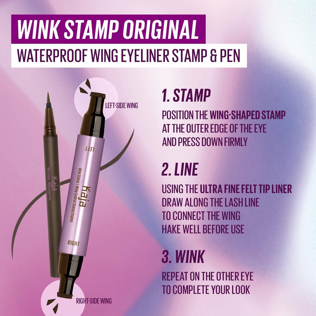 Kaja Wink Stamp Waterproof Winged Eyeliner - Stamp & Liquid Pen