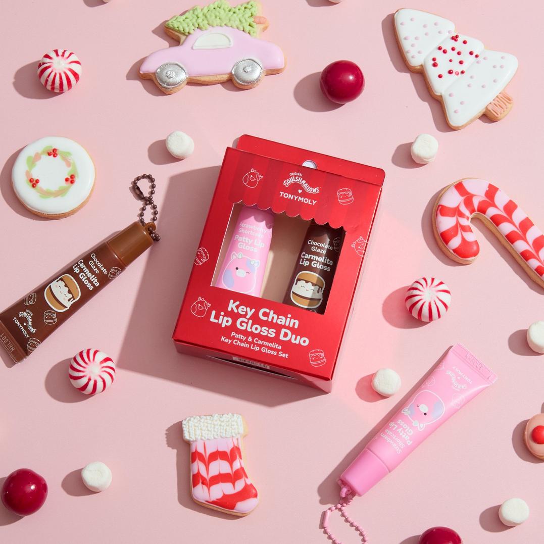 TONYMOLY Squishmallows Keychain Lip Gloss Duo