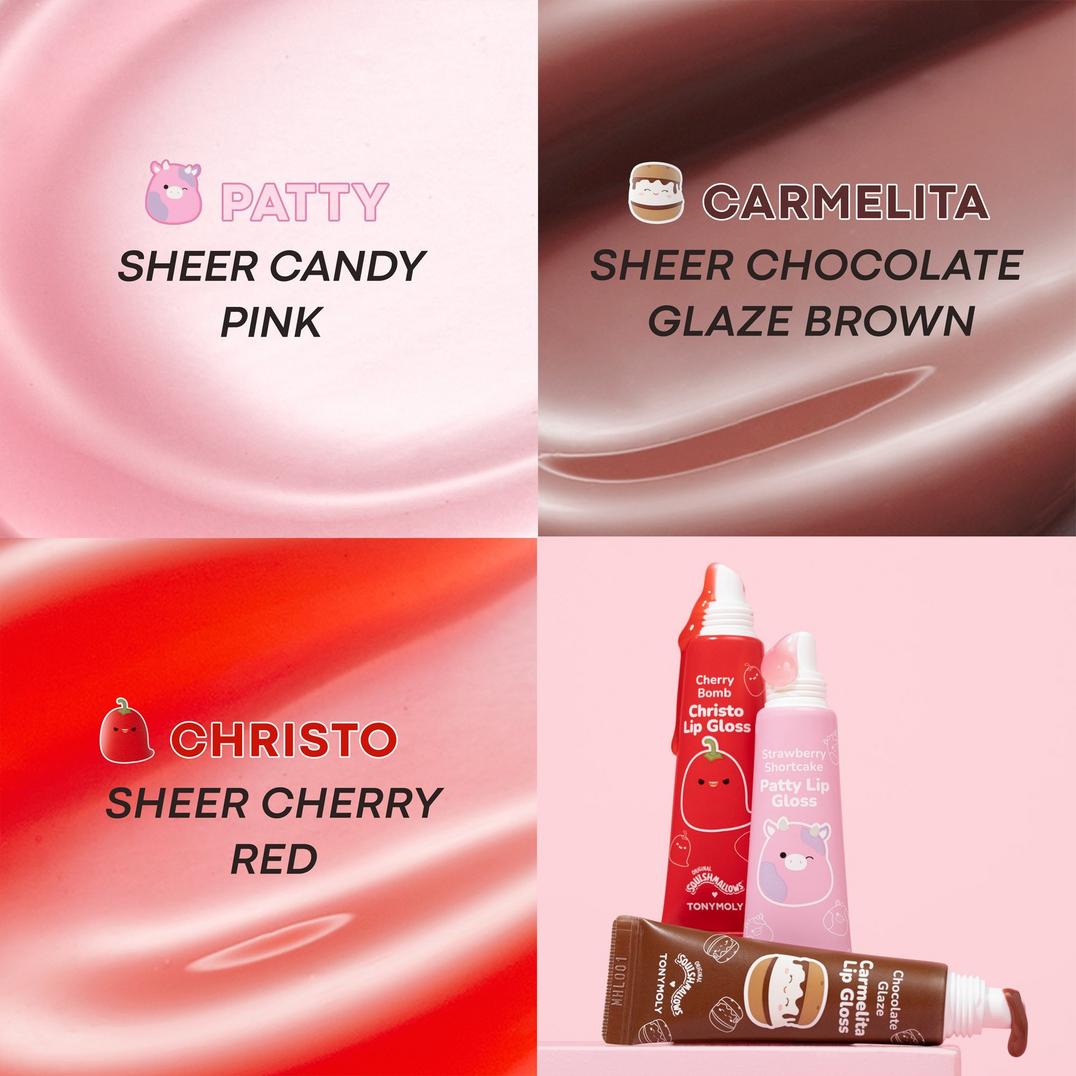 TONYMOLY Squishmallows Flavor-ite Friends Lip Gloss Trio