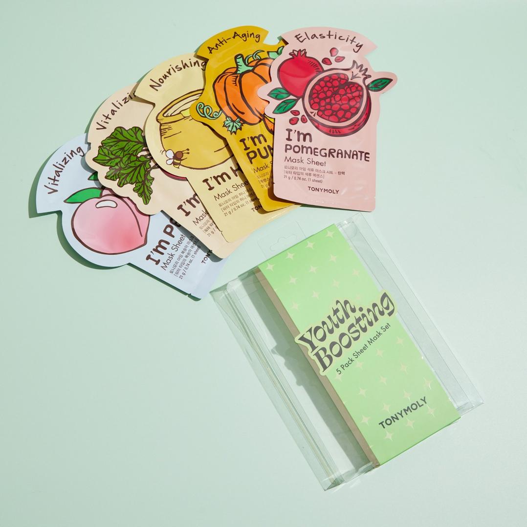 TONYMOLY Youth Boosting 5 Pack Sheet Mask Set