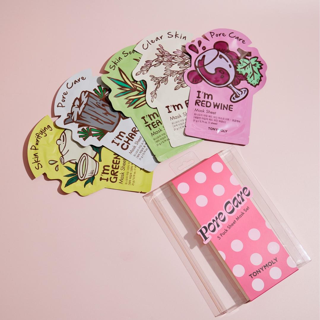 TONYMOLY Pore Care 5 Pack Sheet Mask Set