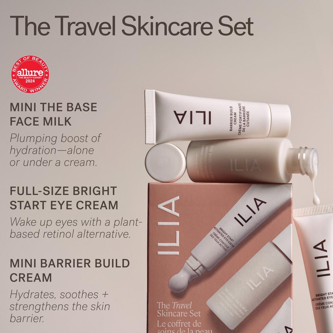 ILIA The Travel Skincare Set - Mini Clean Skincare Essentials Set