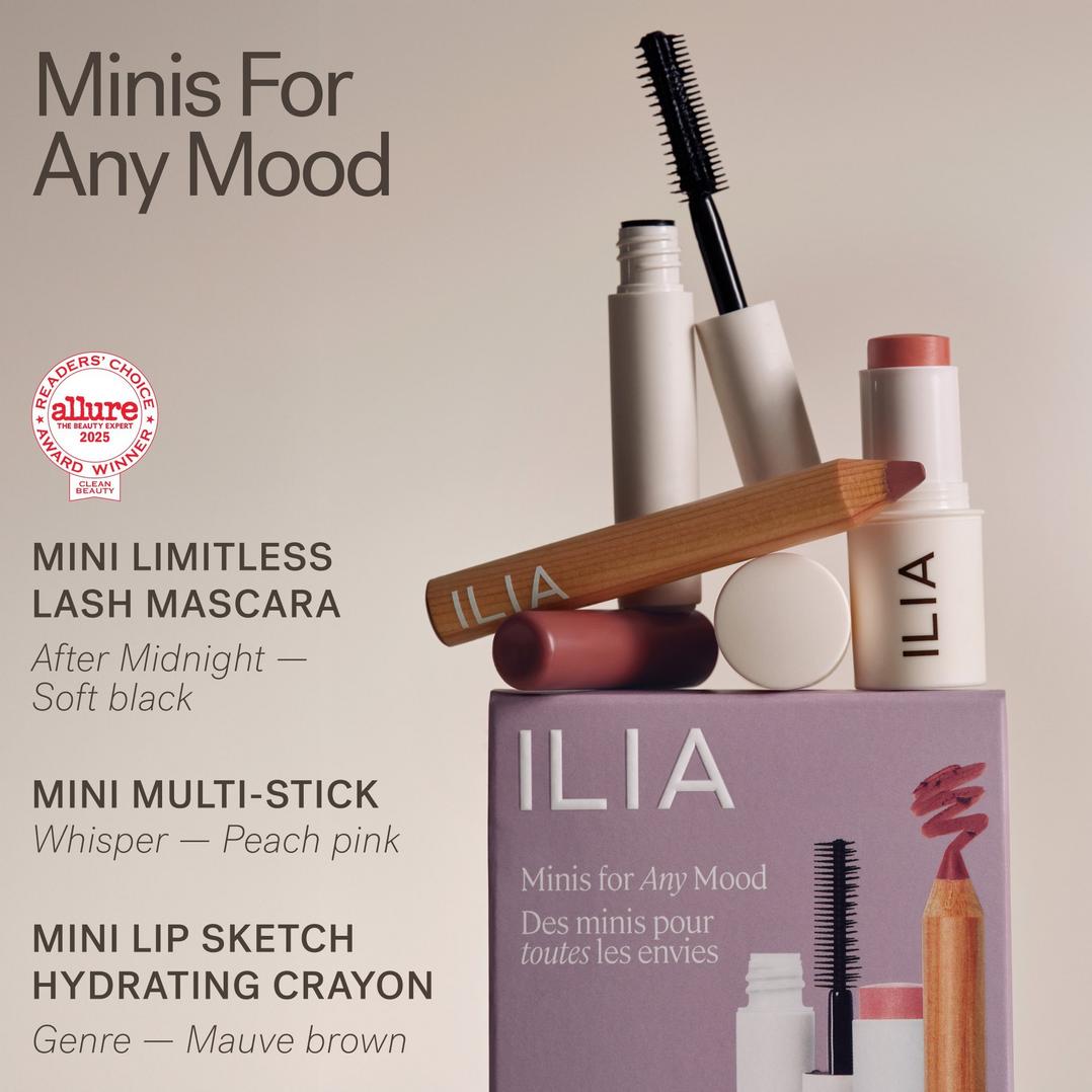 ILIA Minis For Any Mood - Clean Travel Makeup Set