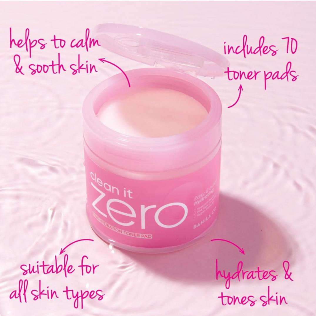 Banila Co Clean it Zero Pink Hydration Toner Pads
