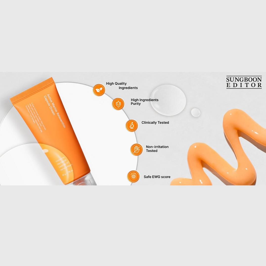 SUNGBOON EDITOR Active Marine Astaxanthin Capsule Cream