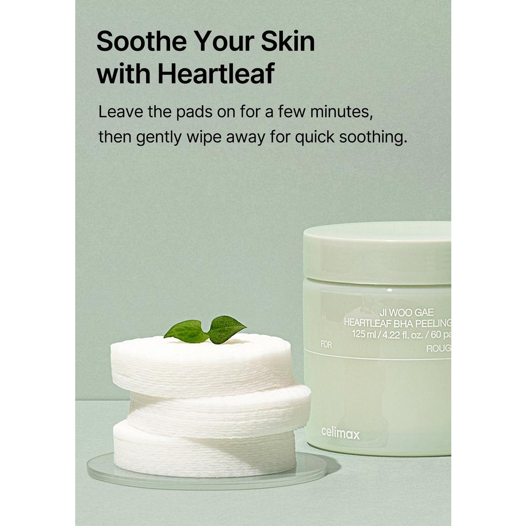 celimax Jiwoogae Heartleaf BHA Peeling & Exfoliating Pads
