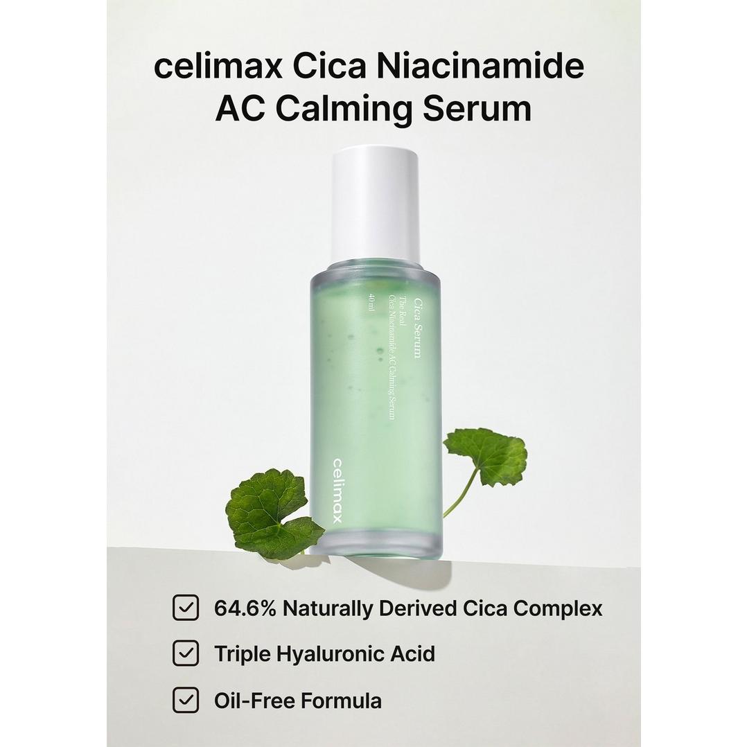 celimax The Real Cica Niacinamide AC Calming Serum