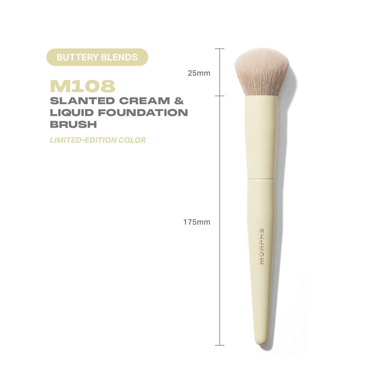 Morphe Buttery Blends M108 Slanted Cream & Liquid Foundation Brush