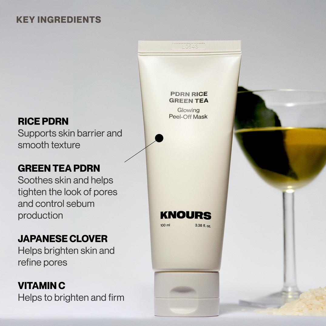 Knours. PDRN Rice & Green Tea Glowing Peel Off Mask