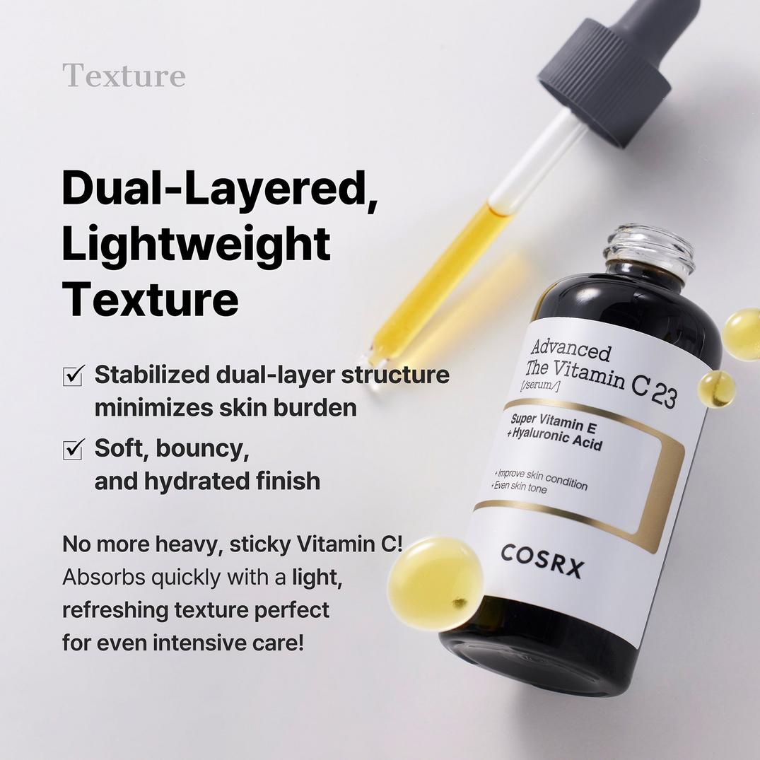 COSRX Advanced The Vitamin C 23 Serum with Super Vitamin E & Hyaluronic Acid