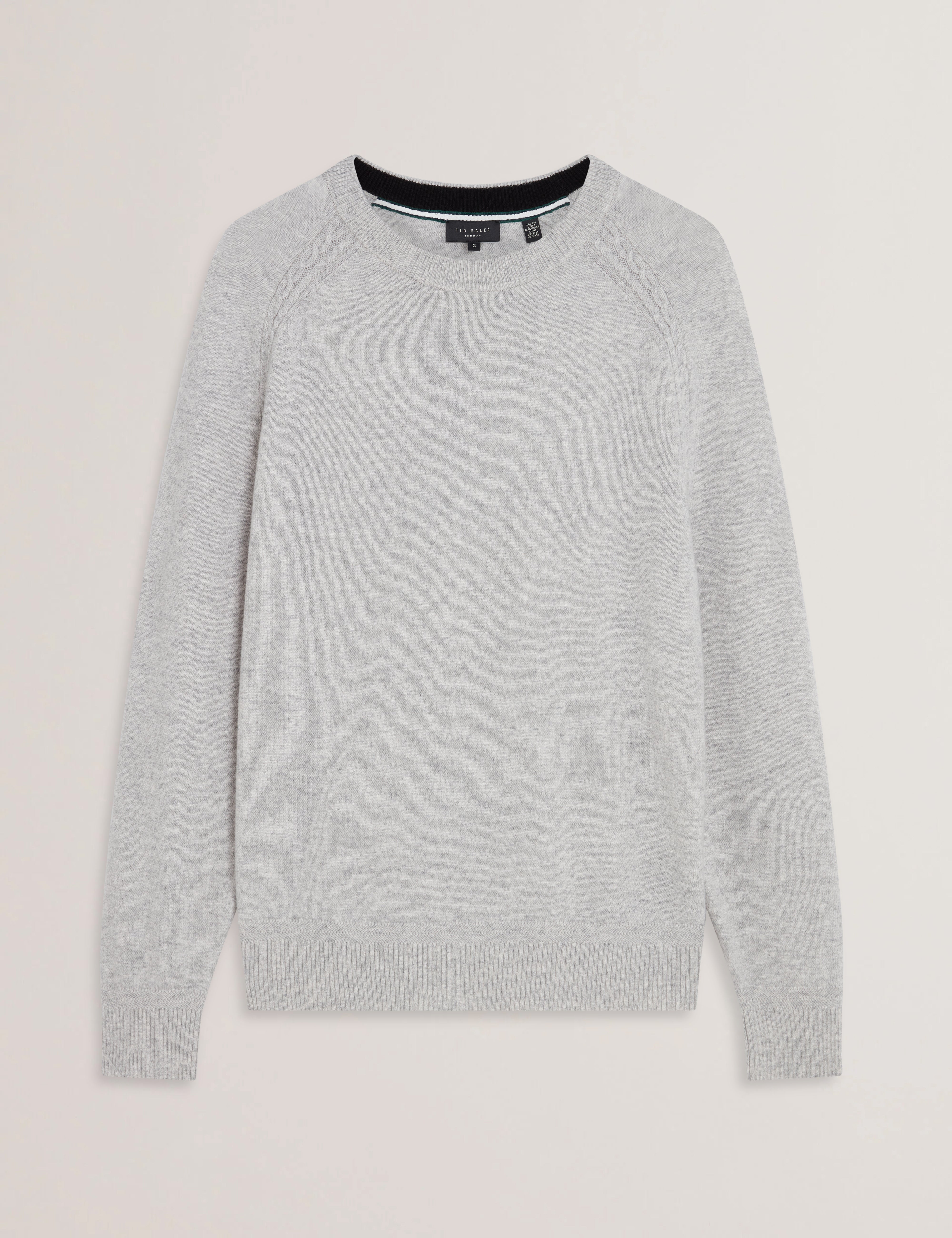 Ted Baker Glant Cashmere Cable Detail Crew Neck Jumper