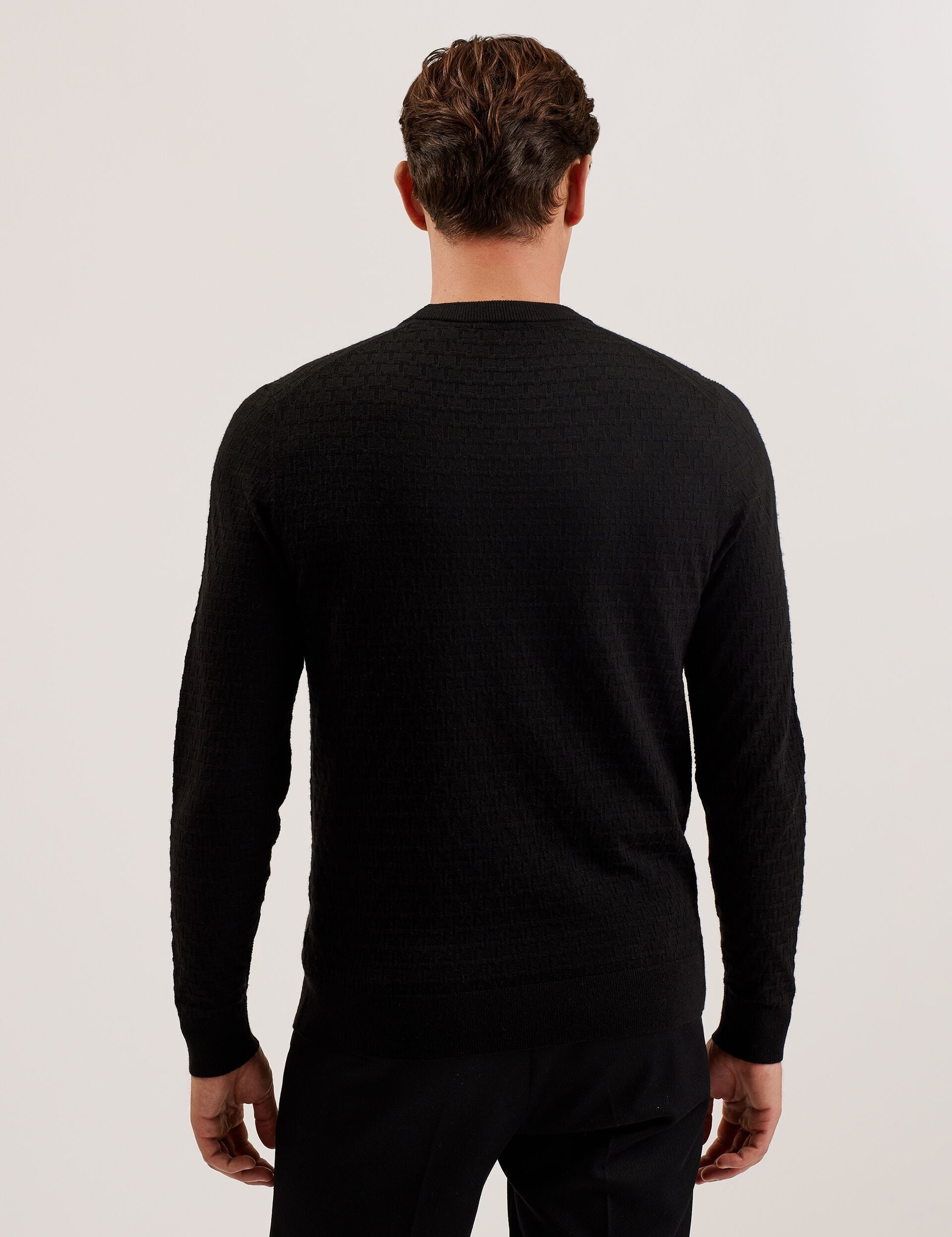 Ted Baker Loung Textured T Knit Crew Neck Jumper