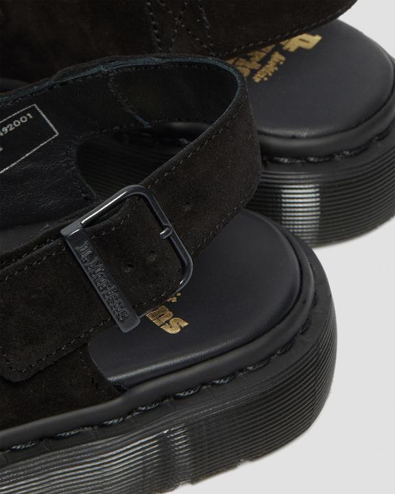 Dr Martens Jorge Made In England Suede Slingback Mules - Black
