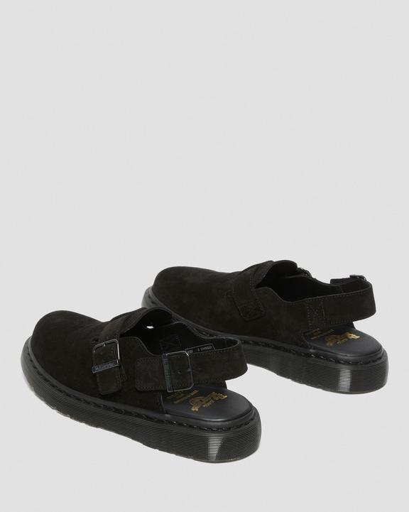Dr Martens Jorge Made In England Suede Slingback Mules - Black