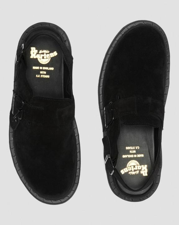 Dr Martens Jorge Made In England Suede Slingback Mules - Black