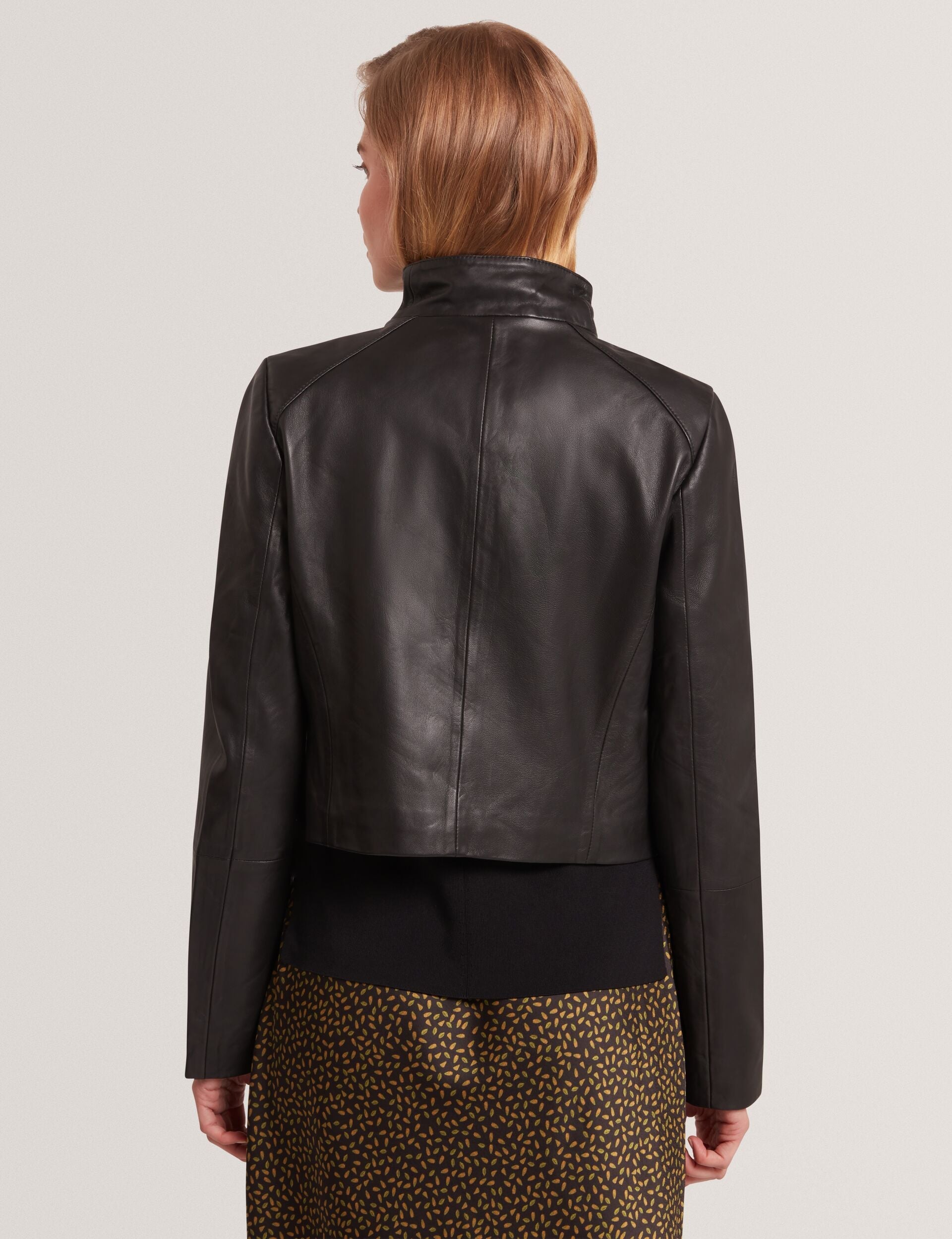 Ted Baker Riyoze Wrap Front Cropped Leather Jacket Women's