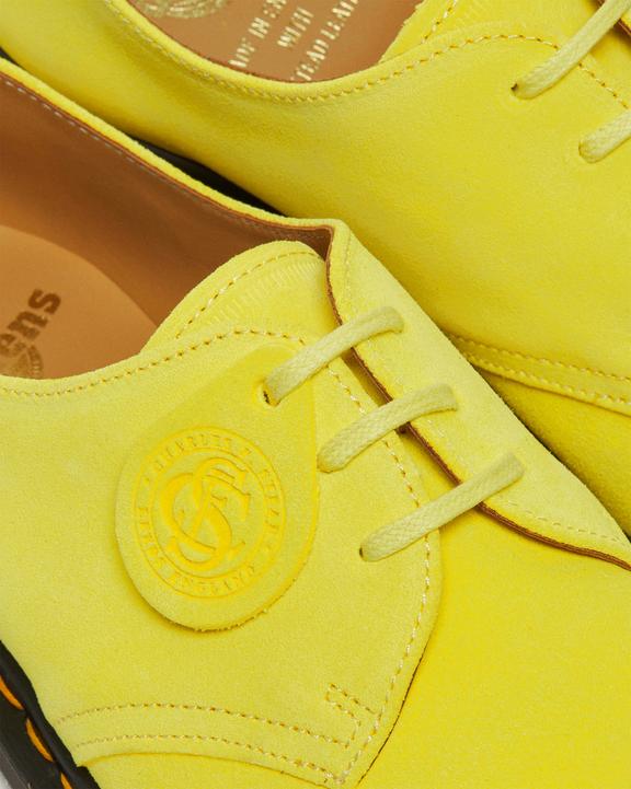 Dr Martens Made In England Buck Suede Oxford Shoes - Yellow