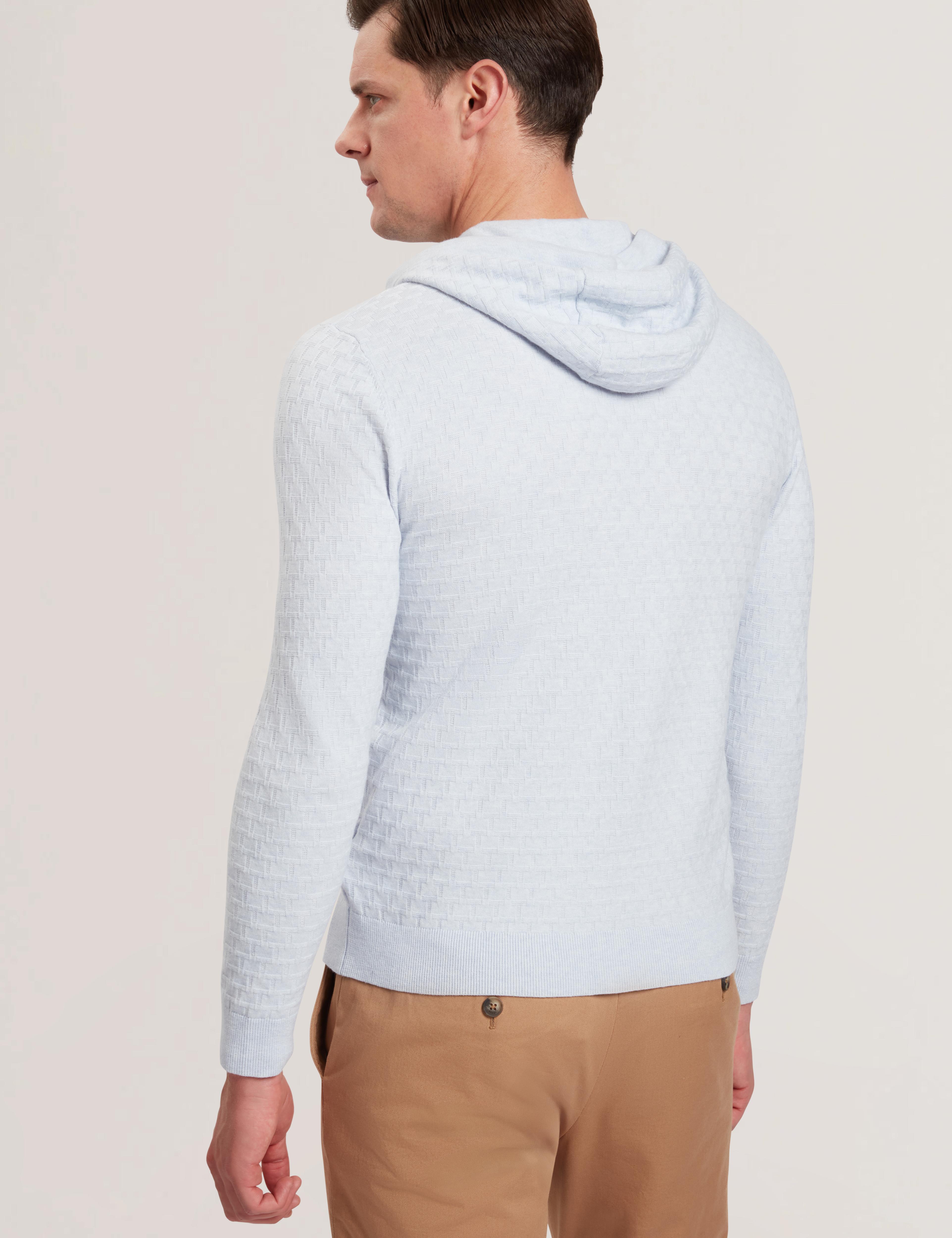 Ted Baker Loular Textured T Knit Wool Blend Hoodie