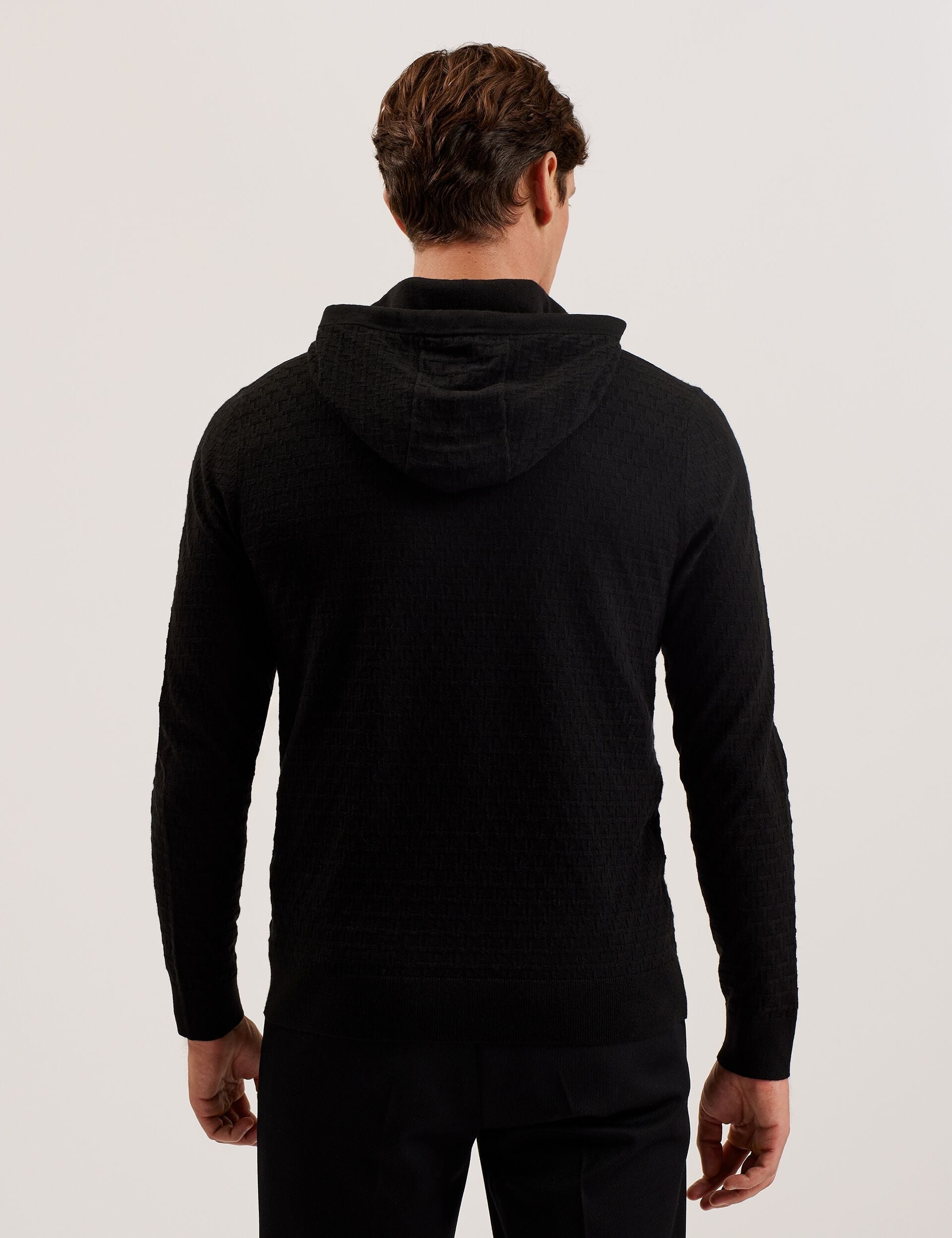 Ted Baker Loular Textured T Knit Wool Blend Hoodie