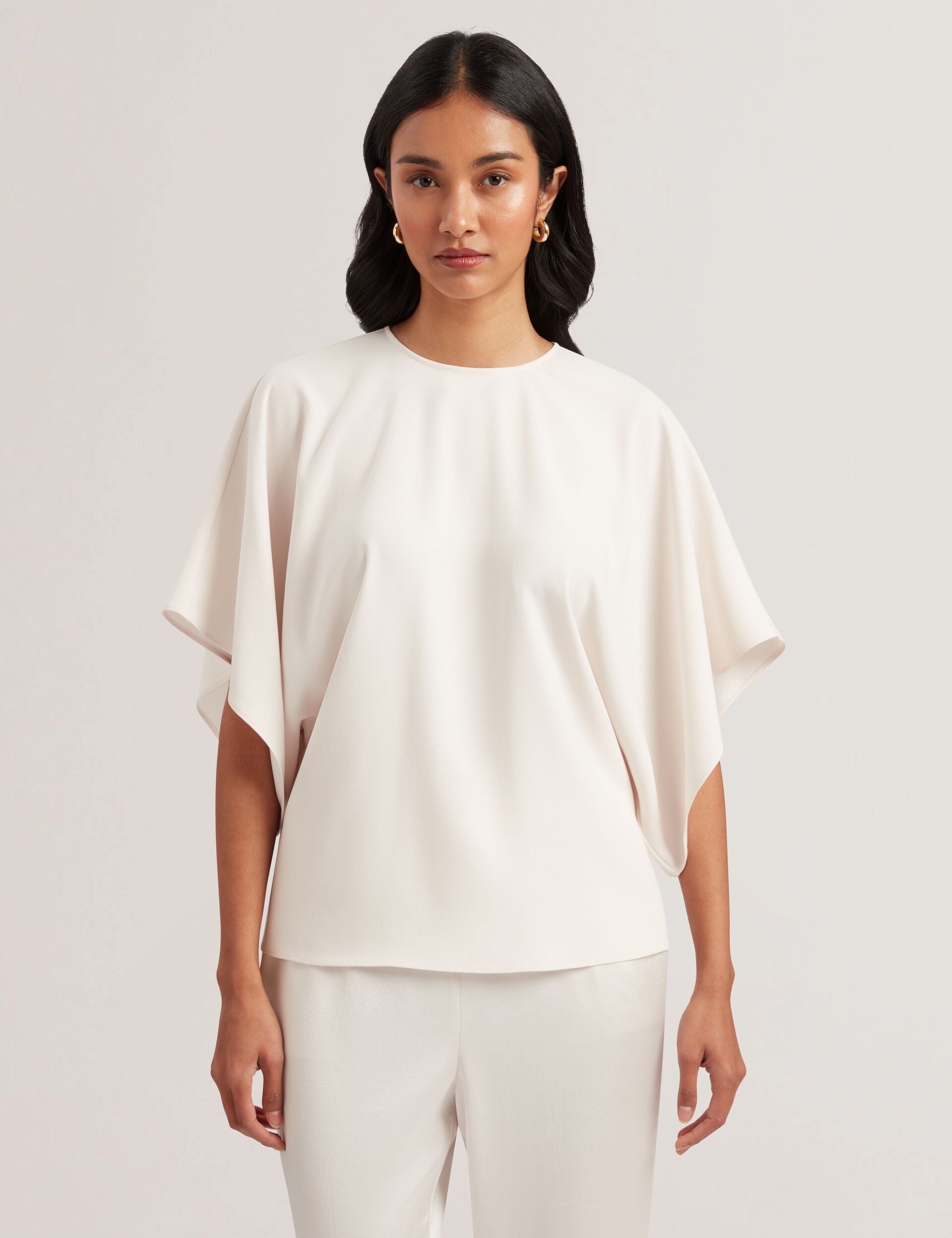 Ted Baker Cherika Batwing Short Sleeve Satin Blouse Women's
