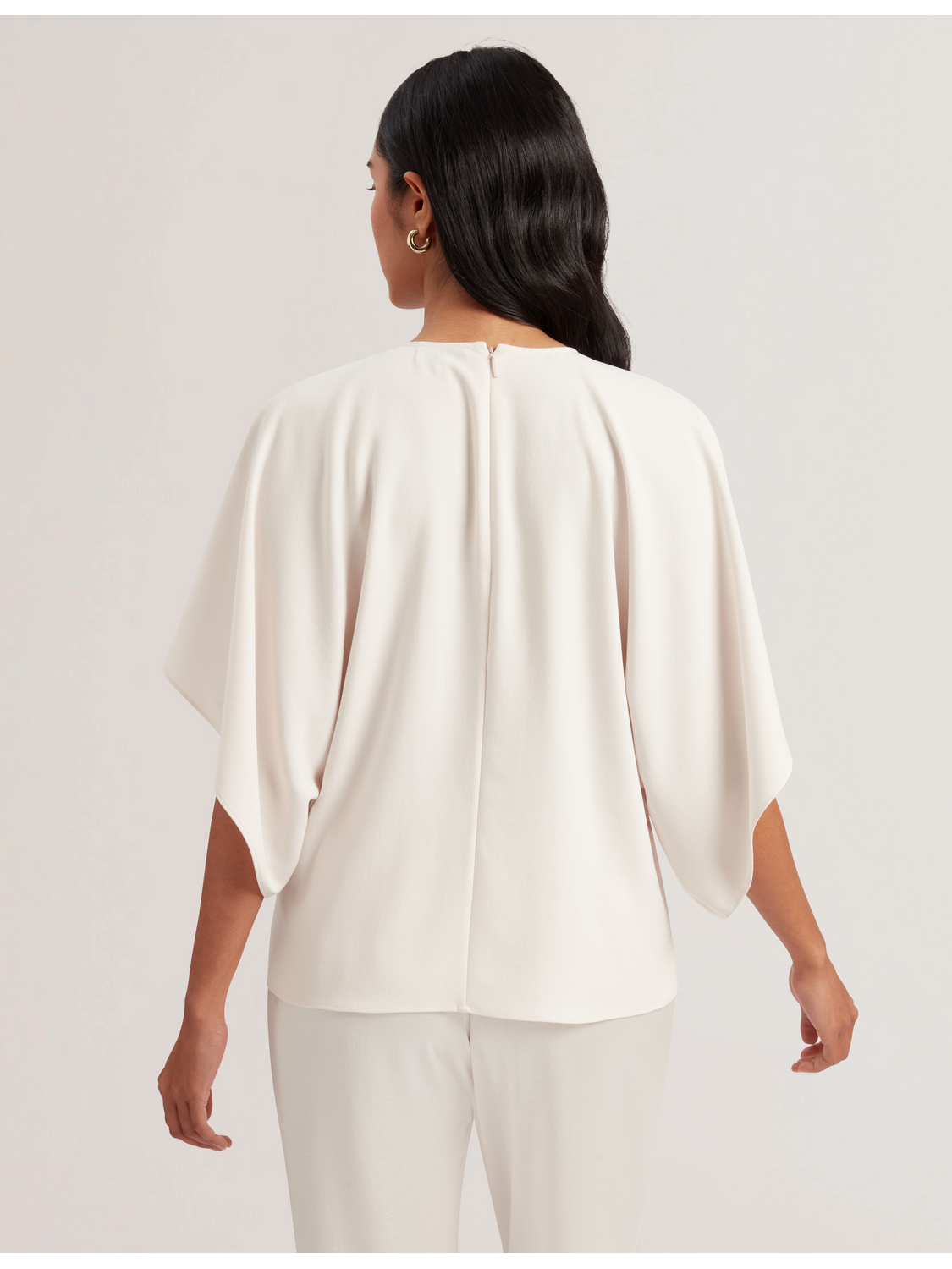 Ted Baker Cherika Batwing Short Sleeve Satin Blouse Women's