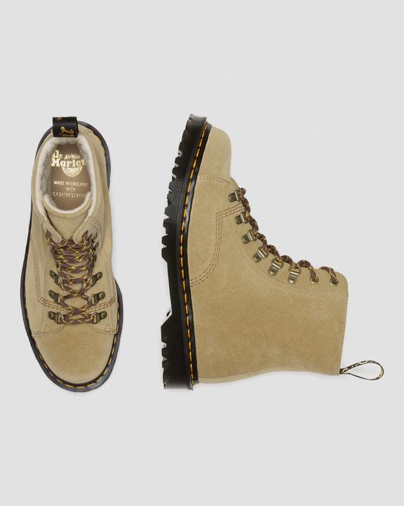 Dr Martens Barton Made In England Suede Boots - Sand