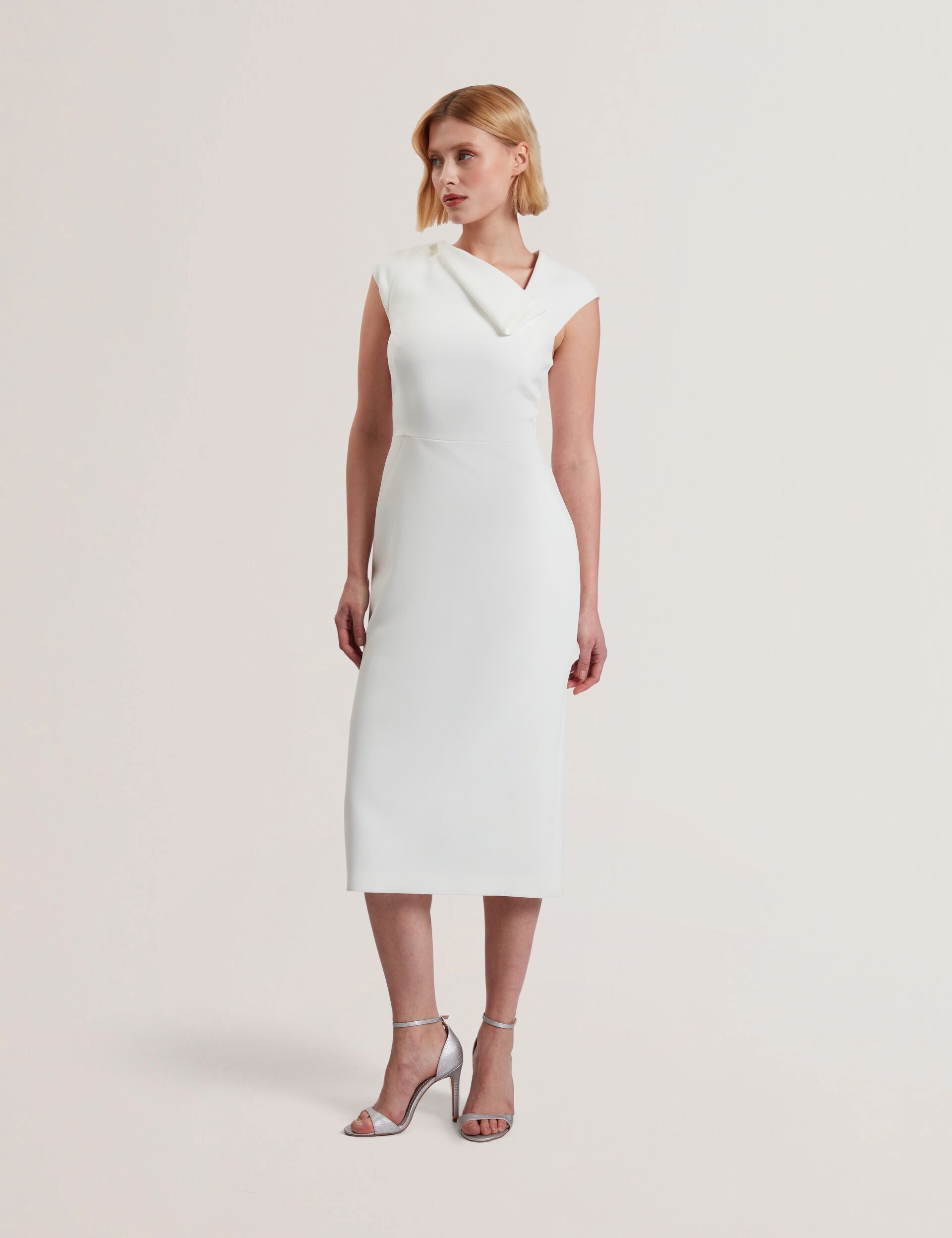 Ted Baker Bayree Folded Neckline Pencil Midi Dress Women's