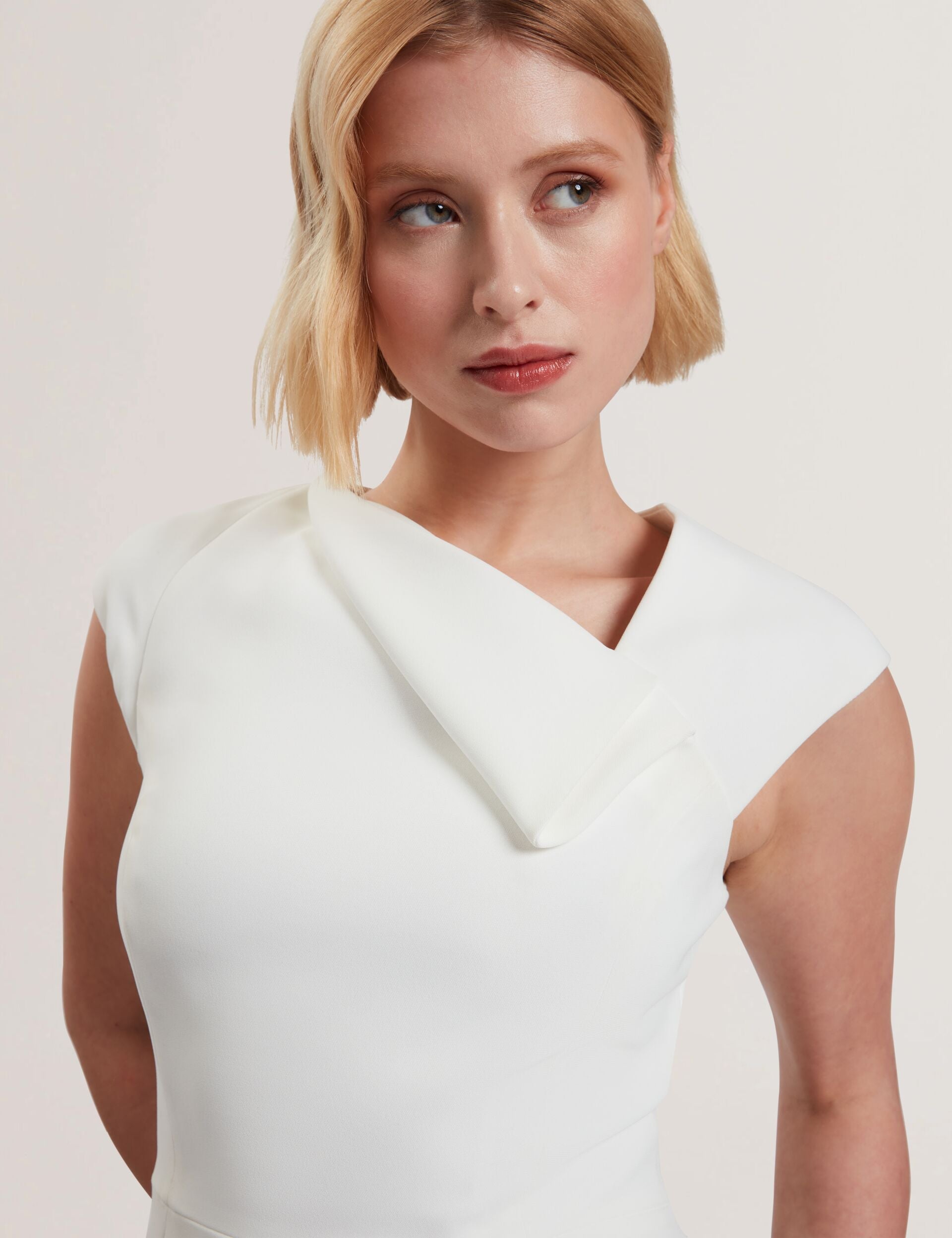Ted Baker Bayree Folded Neckline Pencil Midi Dress Women's