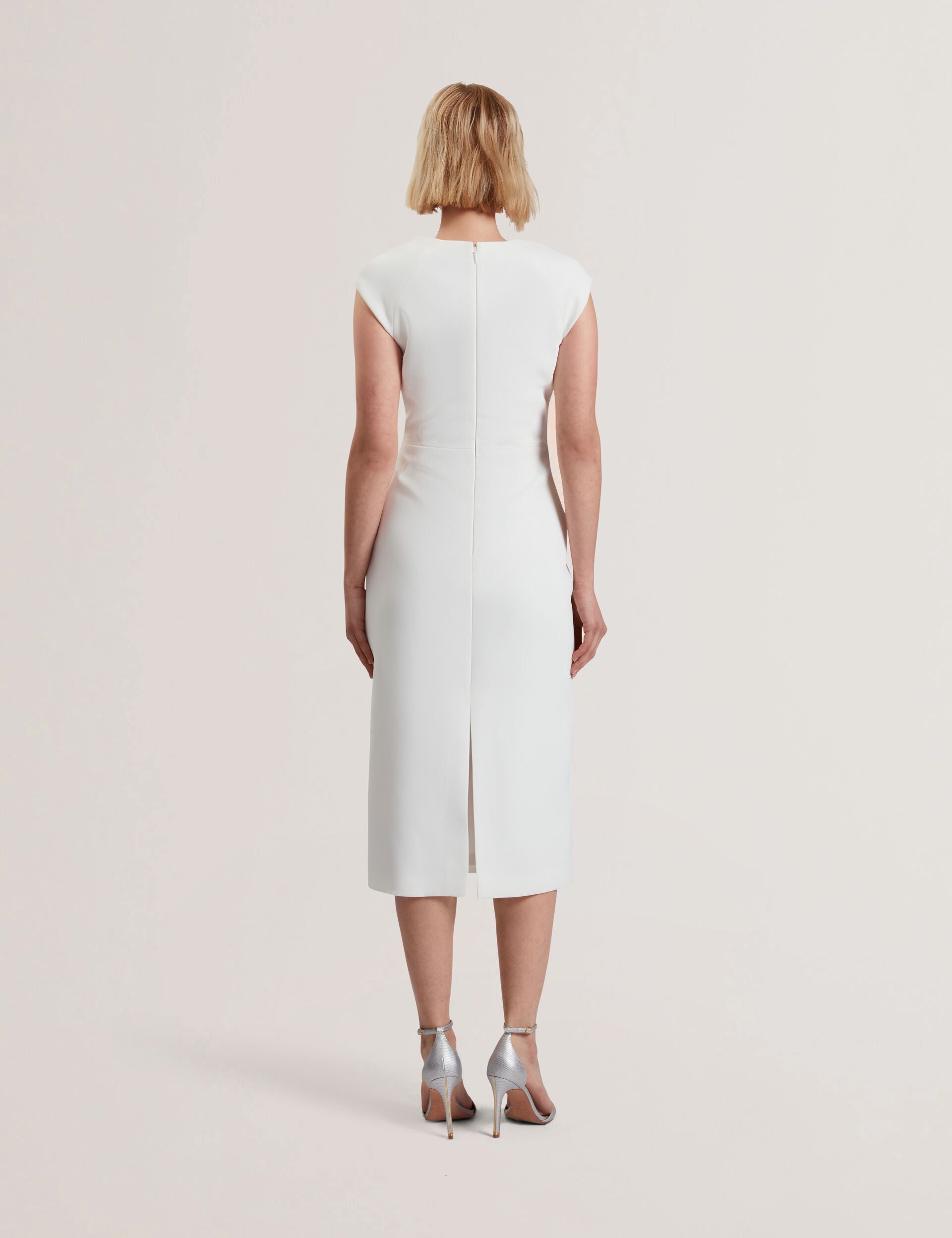 Ted Baker Bayree Folded Neckline Pencil Midi Dress Women's
