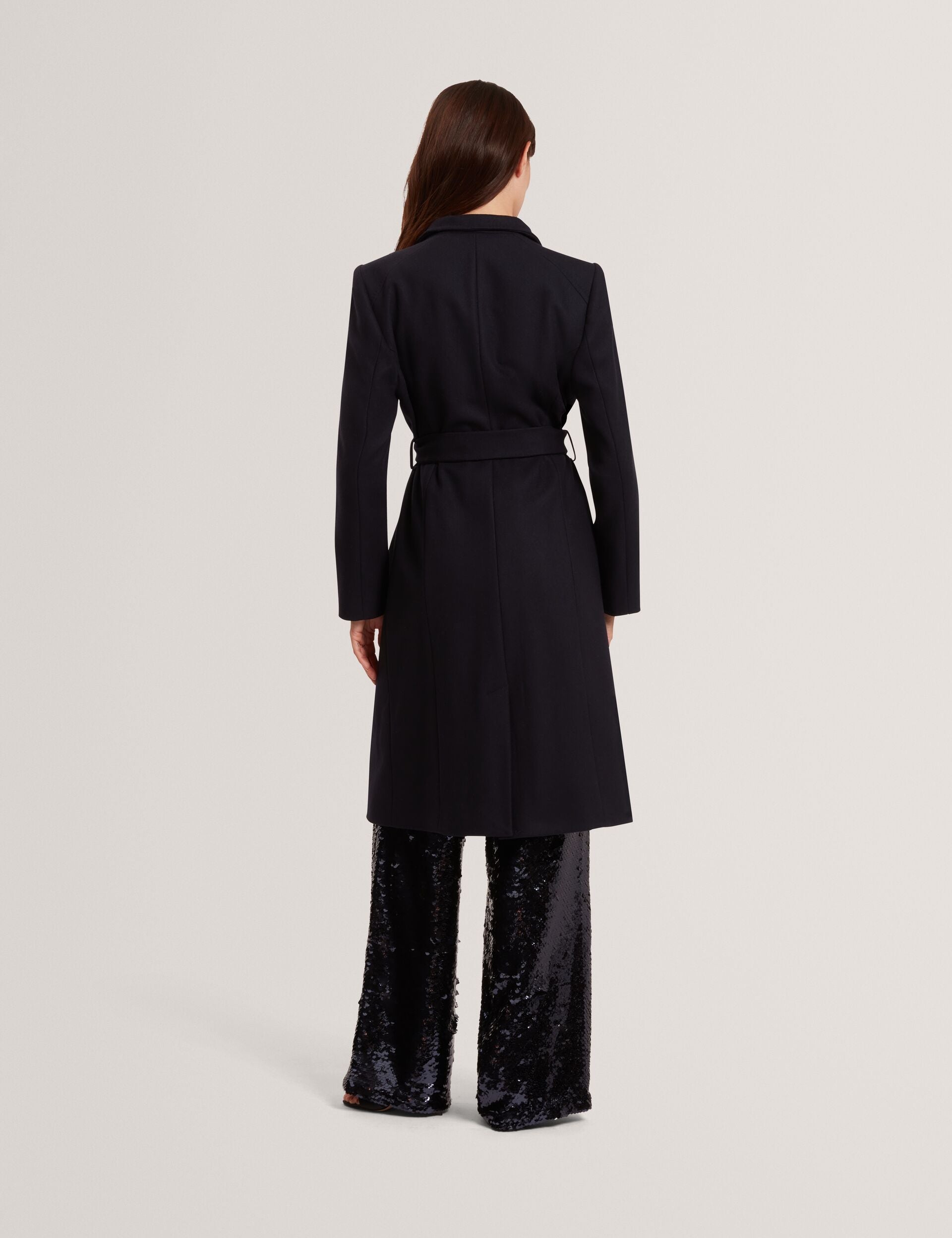 Ted Baker Rose Mid Length Belted Wool Wrap Coat Women's