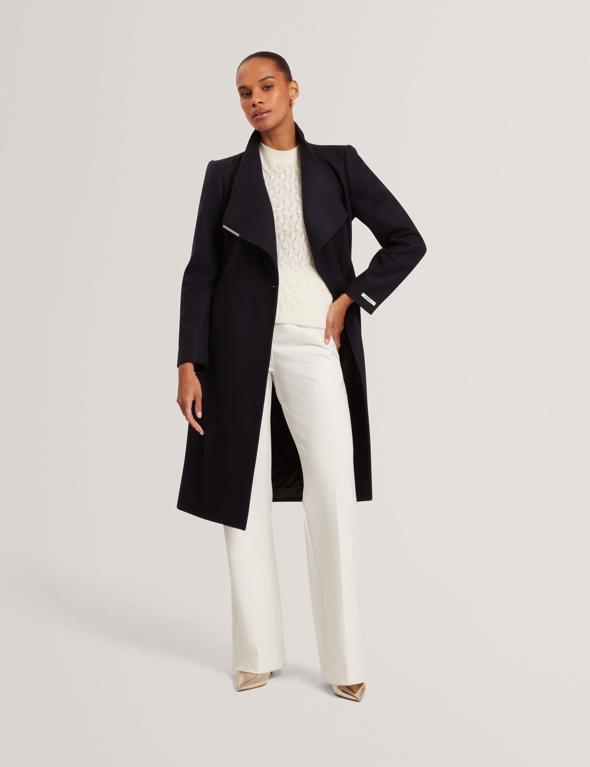 Ted Baker Rose Mid Length Belted Wool Wrap Coat Women's