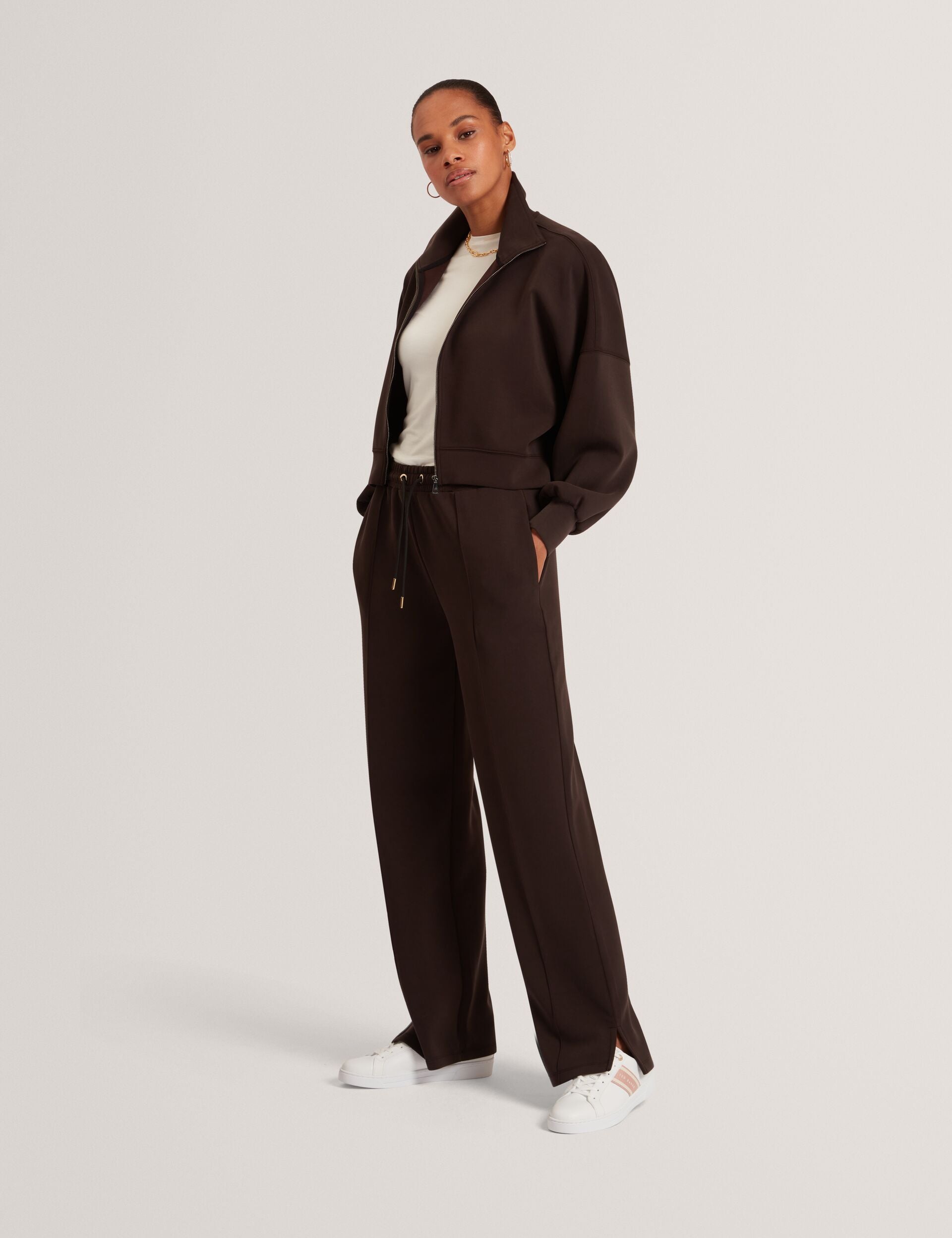 Ted Baker Arorha Zipup Funnel Neck Sweatshirt Women's