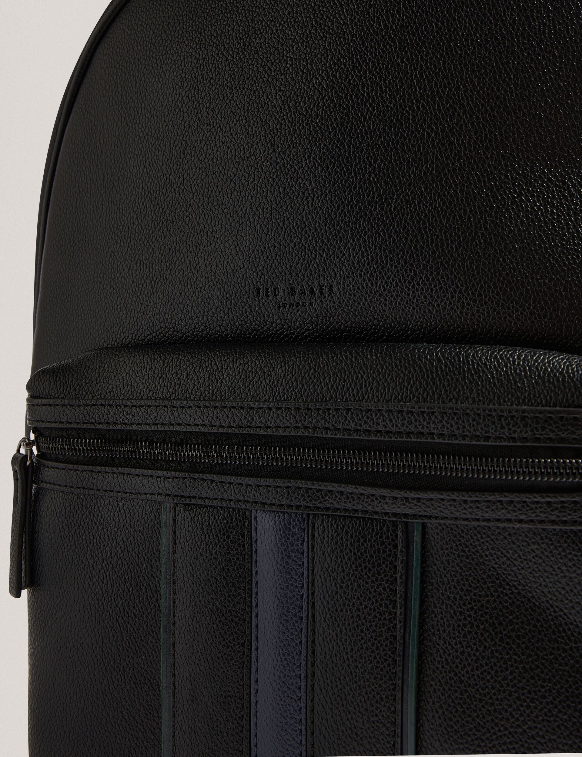 Ted Baker Keviin Faux Leather Striped Panel Backpack