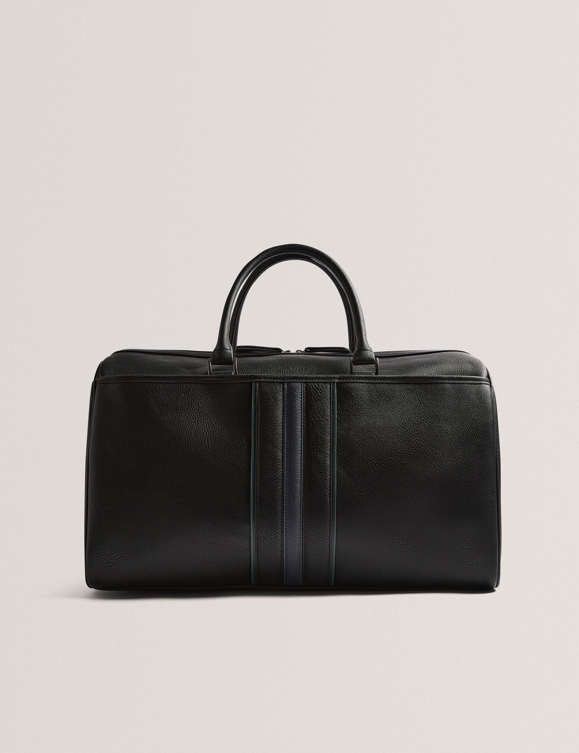 Ted Baker Kelvin Striped Panel Faux Leather Holdall Bag