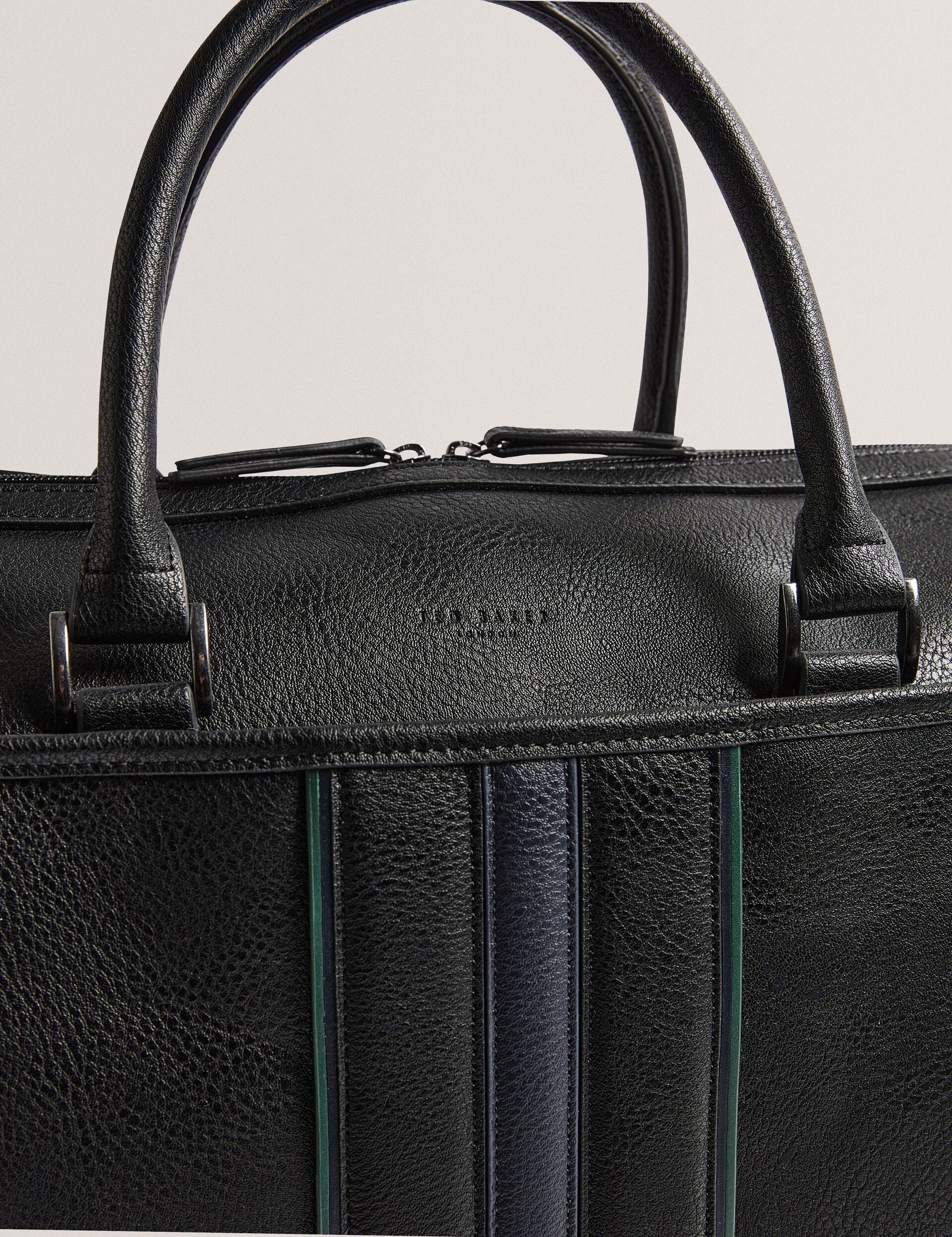 Ted Baker Kelvin Striped Panel Faux Leather Holdall Bag