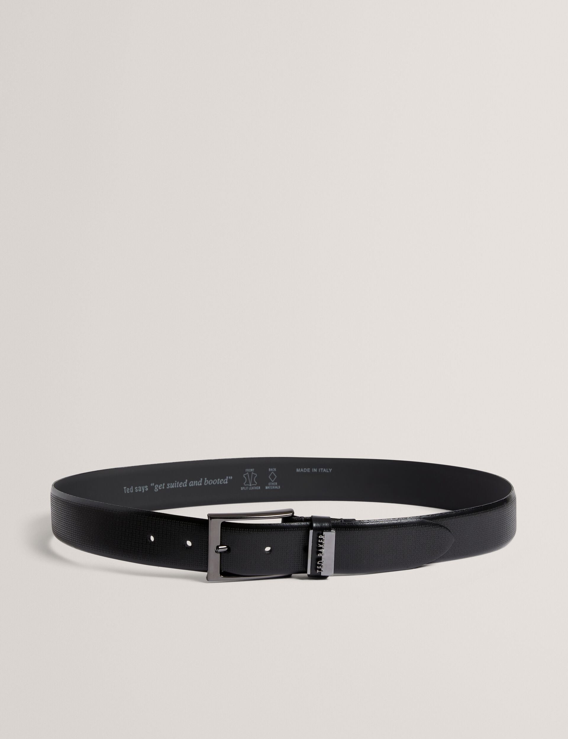 Ted Baker Dawsons Textured T Pattern Leather Belt