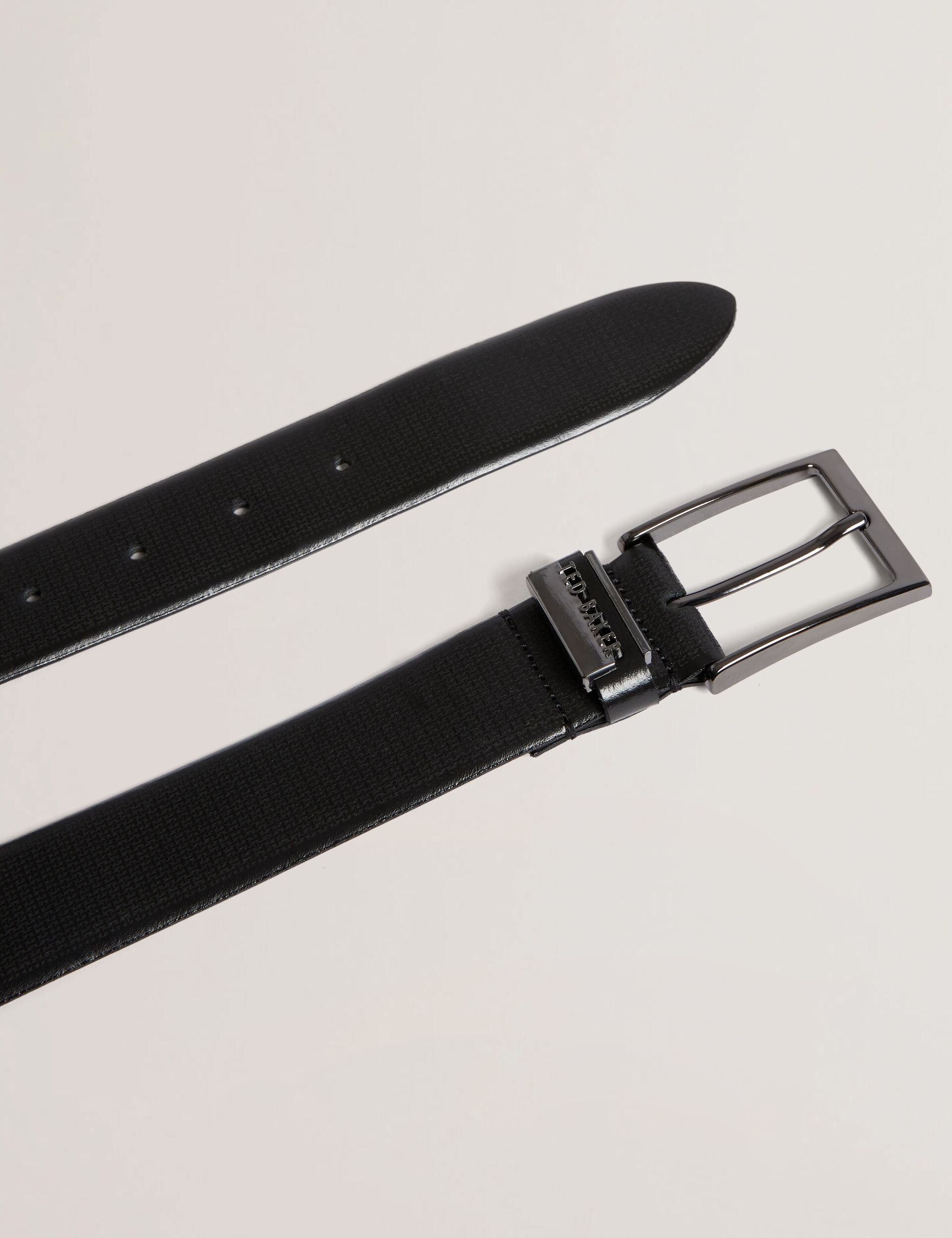 Ted Baker Dawsons Textured T Pattern Leather Belt