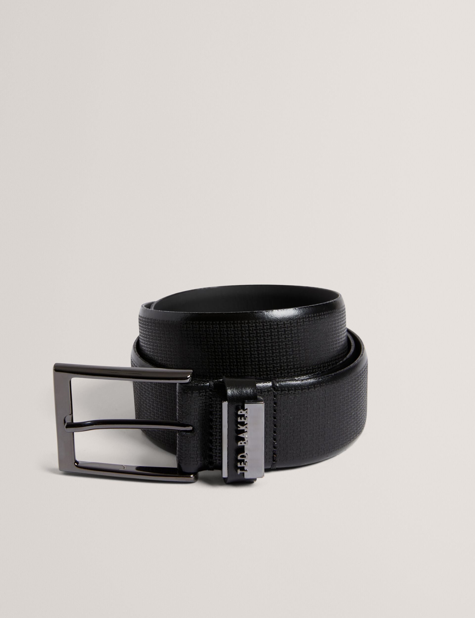 Ted Baker Dawsons Textured T Pattern Leather Belt