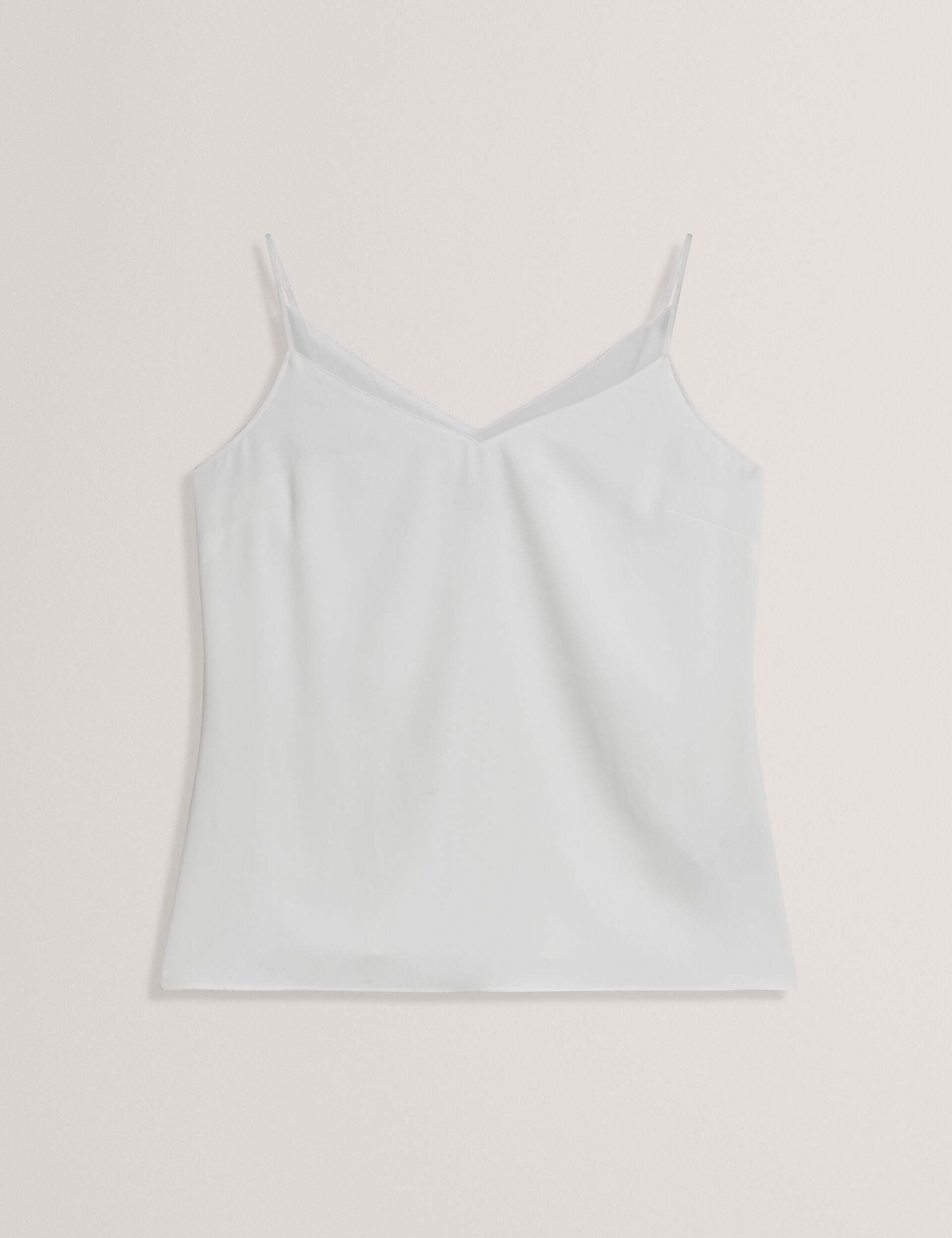 Ted Baker Lulea Chiffon Detail Vneck Strappy Cami Top In Ivory Women's